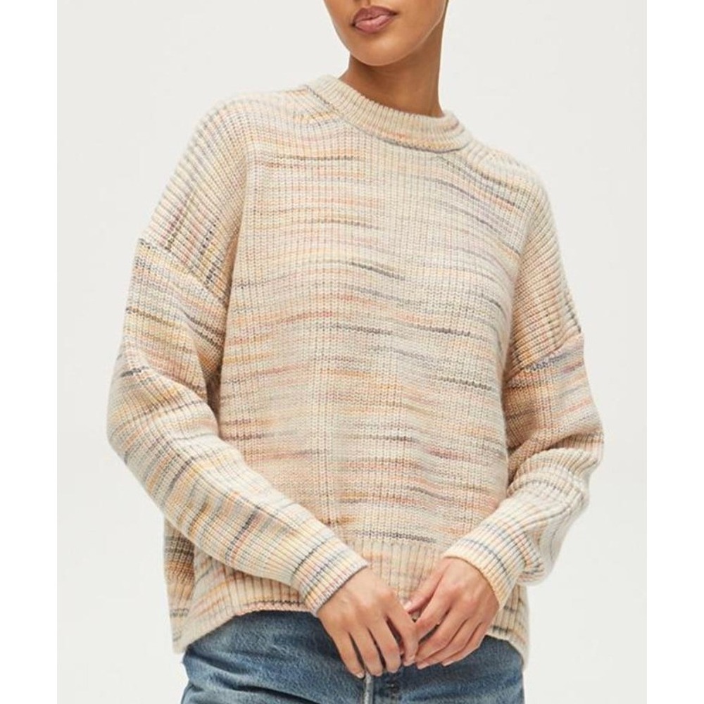 Michael Stars Sweater Women XS Multi Color Striped Knit Crewneck SDY92